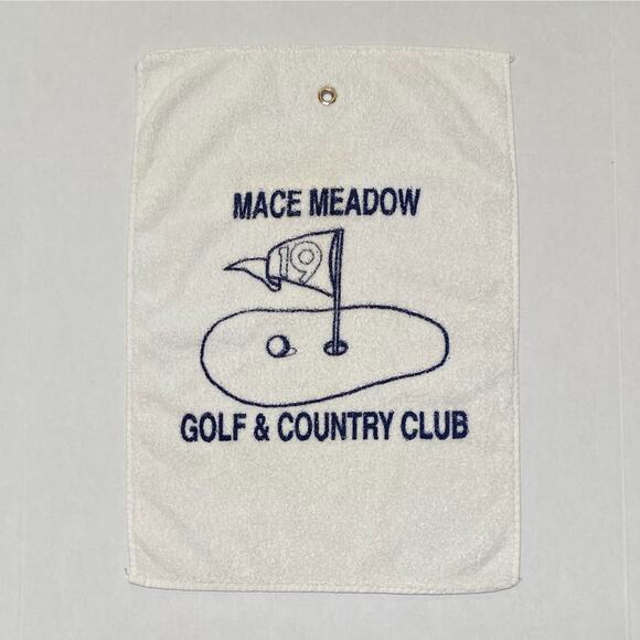 Vintage Mace Meadow Golf Towel Country Club Pioneer CA Advertising Defunct 13B - Picture 1 of 1